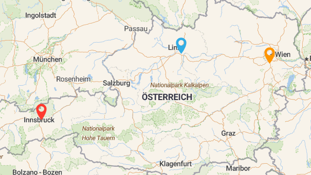 Map of company locations
