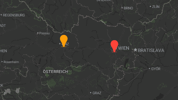 Map of company locations
