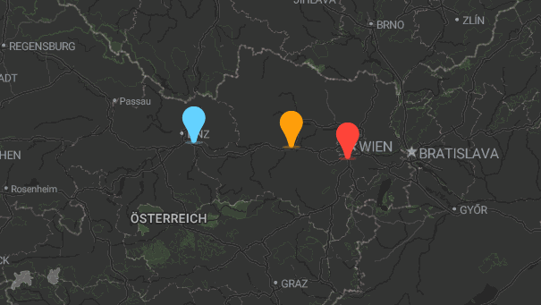 Map of company locations