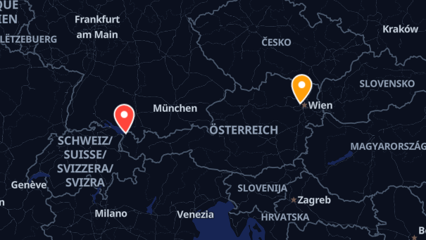 Map of company locations