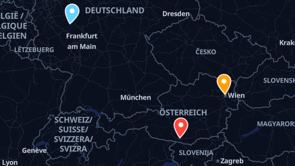 Map of company locations