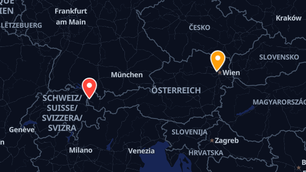 Map of company locations