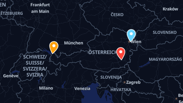 Map of company locations