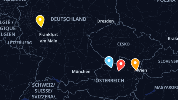 Map of company locations