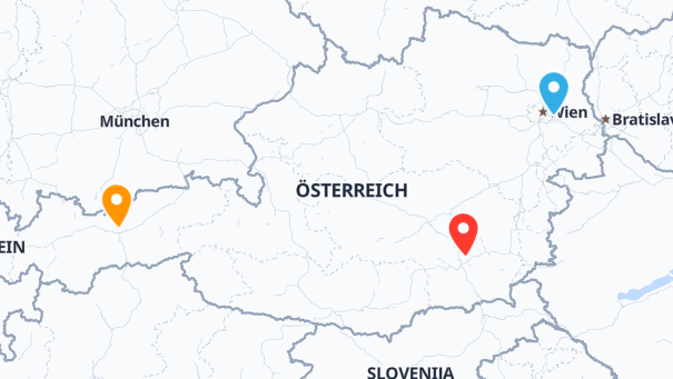 Map of company locations