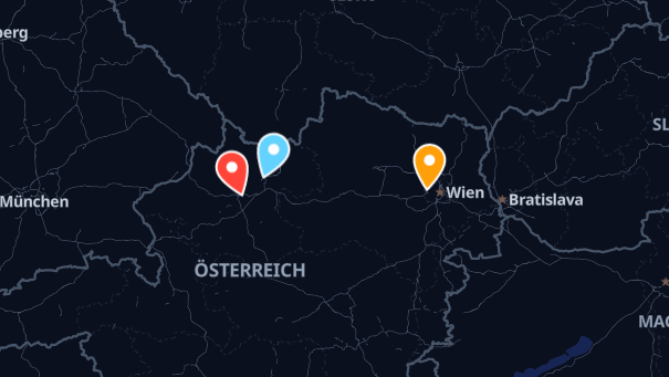 Map of company locations