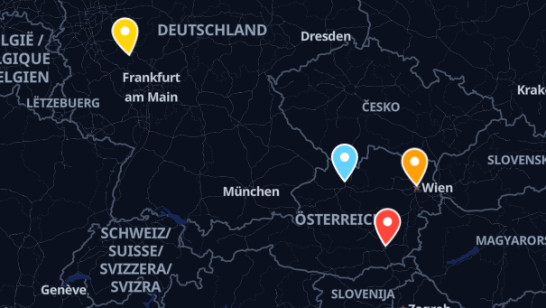 Map of company locations