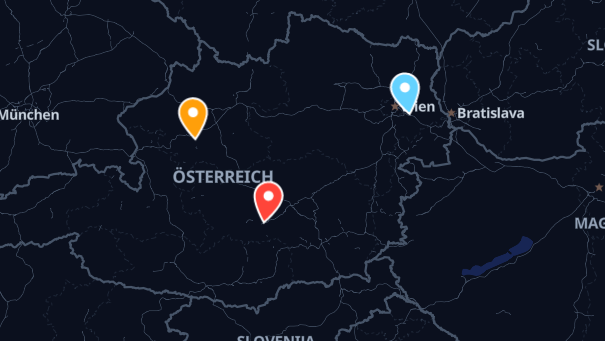 Map of company locations
