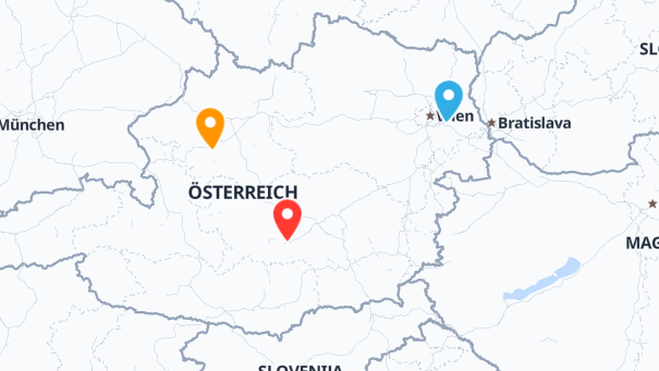 Map of company locations