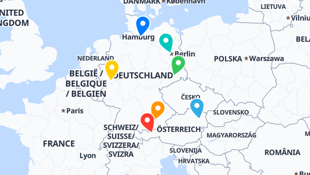 Map of company locations