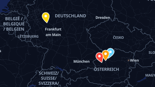 Map of company locations