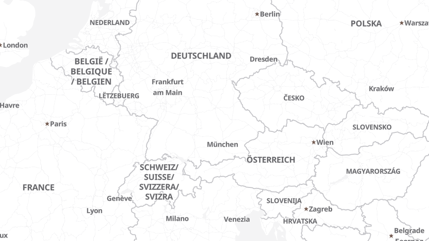 Map of the job locations