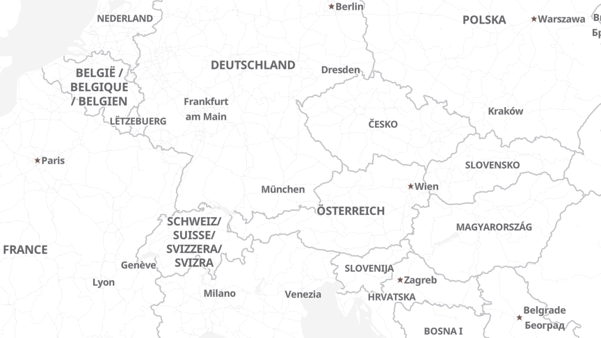 Map of the locations of Axians ICT Austria GmbH