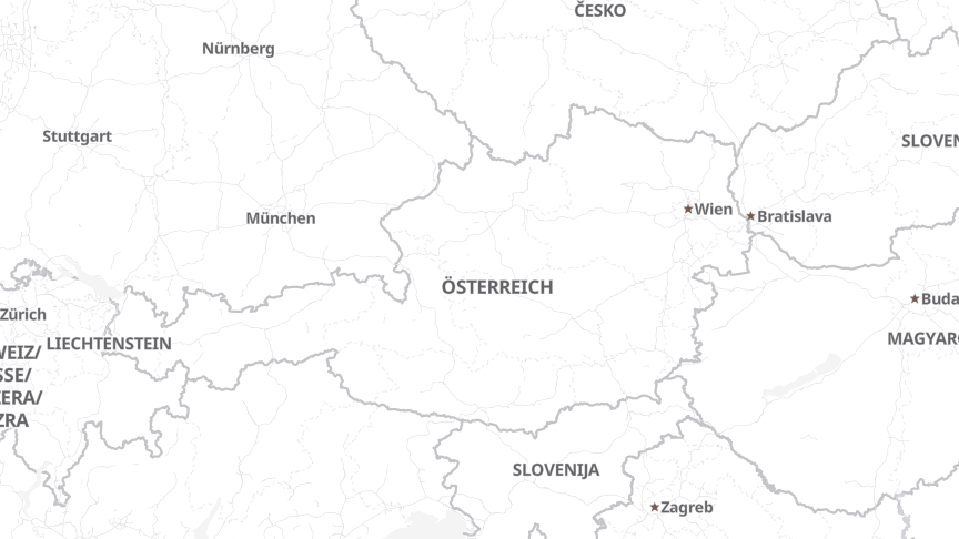 Map of the locations of Casinos Austria AG
