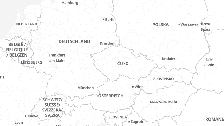 Map of the job locations