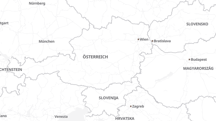 Map of the locations of Barmherzige Brüder Österreich