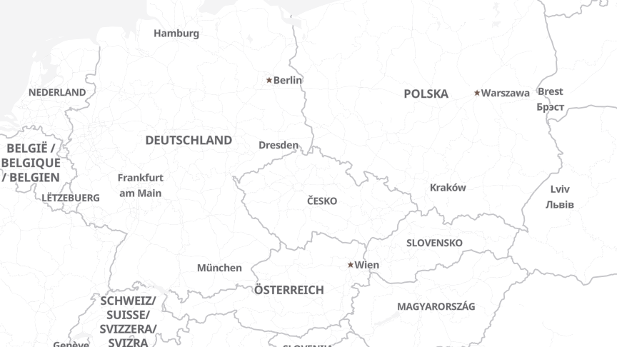 Map of the job locations