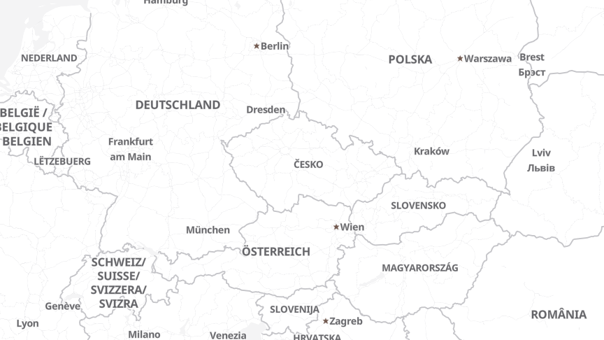 Map of the job locations