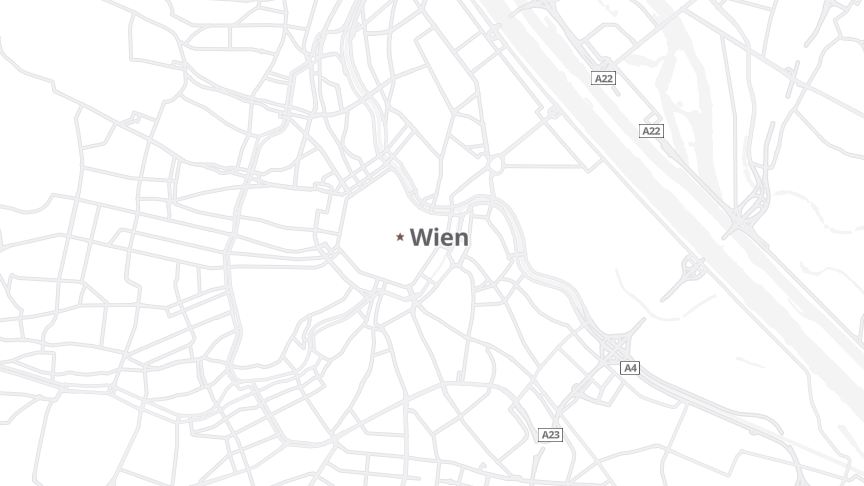 Map of the locations of Erzdiözese Wien
