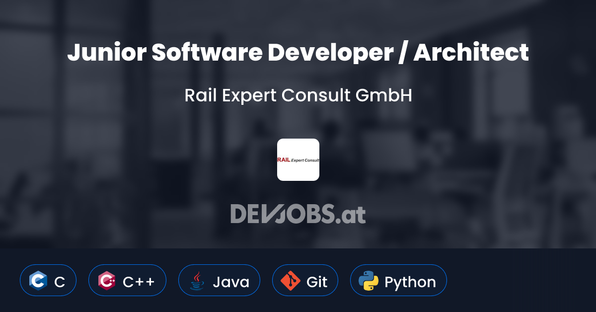 Junior Software Developer / Architect at Rail Expert Consult GmbH ...