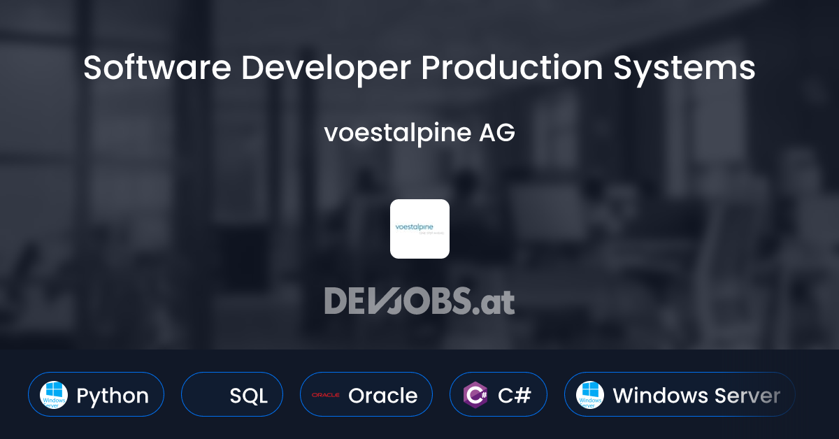 Software Developer Production Systems at voestalpine AG | DEVjobs.at