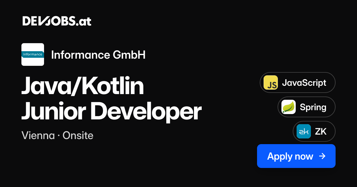 Java/Kotlin Junior Developer at Informance GmbH | DEVjobs.at